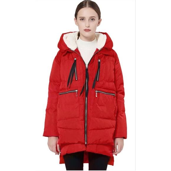 Orolay Women's Thickened Down Jacket in red Large - Picture 1 of 9